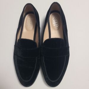 Franco Sarto Hudley Chic Comfy Classic Trendy Fashion Black Velvet Loafer Sz 7.5
